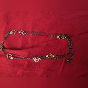 Long peace sign necklace